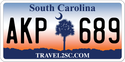 SC license plate AKP689