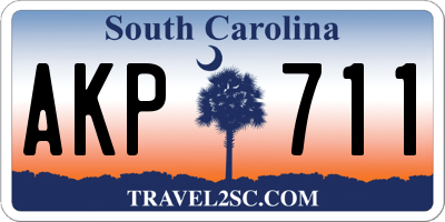 SC license plate AKP711