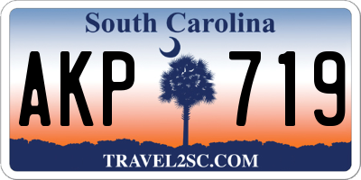 SC license plate AKP719