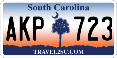 SC license plate AKP723