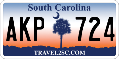 SC license plate AKP724