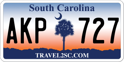 SC license plate AKP727