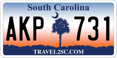 SC license plate AKP731