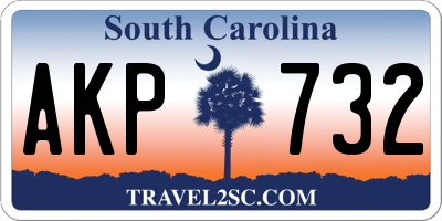 SC license plate AKP732