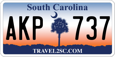 SC license plate AKP737