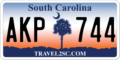 SC license plate AKP744