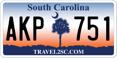 SC license plate AKP751