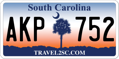 SC license plate AKP752