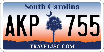 SC license plate AKP755