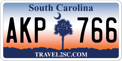 SC license plate AKP766