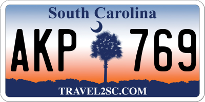 SC license plate AKP769