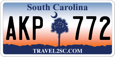 SC license plate AKP772