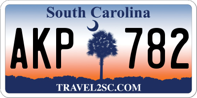 SC license plate AKP782