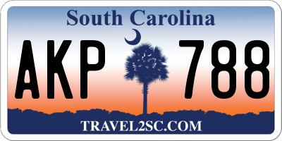 SC license plate AKP788