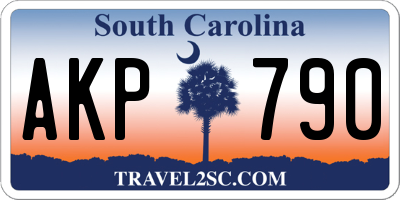 SC license plate AKP790