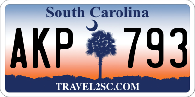 SC license plate AKP793
