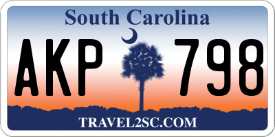 SC license plate AKP798