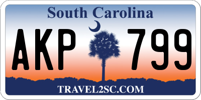 SC license plate AKP799