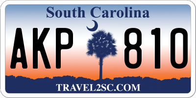 SC license plate AKP810