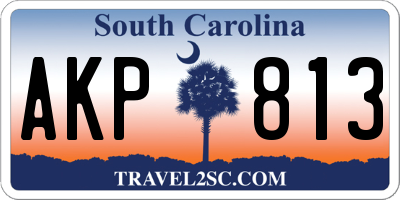 SC license plate AKP813