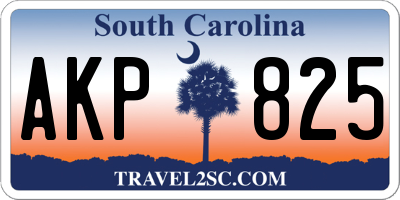 SC license plate AKP825