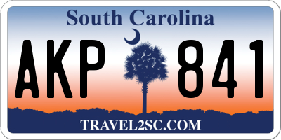 SC license plate AKP841