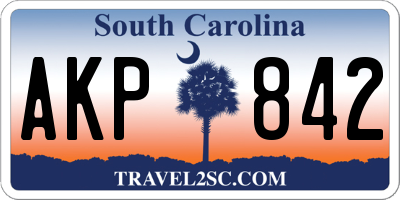 SC license plate AKP842