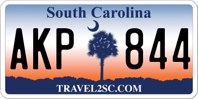 SC license plate AKP844