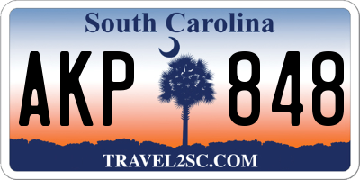 SC license plate AKP848