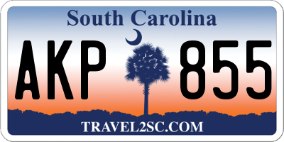 SC license plate AKP855