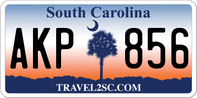 SC license plate AKP856