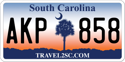 SC license plate AKP858