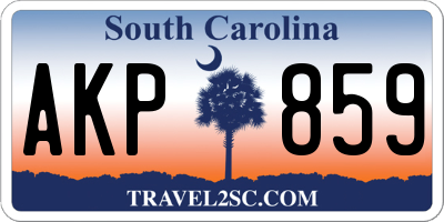 SC license plate AKP859