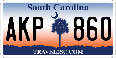 SC license plate AKP860