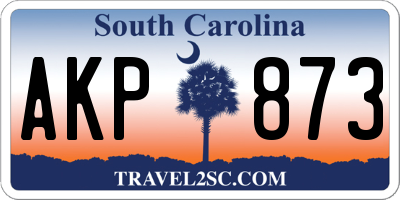 SC license plate AKP873