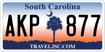 SC license plate AKP877
