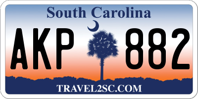 SC license plate AKP882