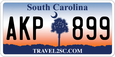 SC license plate AKP899
