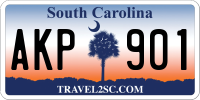 SC license plate AKP901