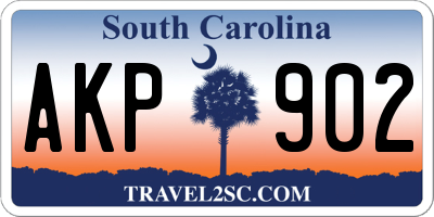 SC license plate AKP902