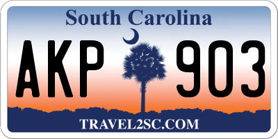 SC license plate AKP903