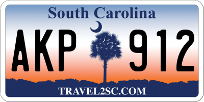 SC license plate AKP912