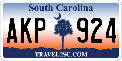 SC license plate AKP924