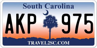 SC license plate AKP975