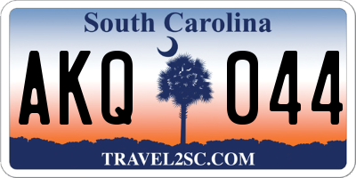 SC license plate AKQ044
