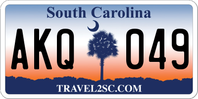 SC license plate AKQ049