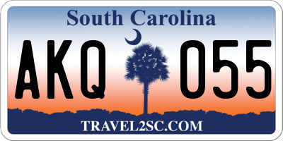 SC license plate AKQ055
