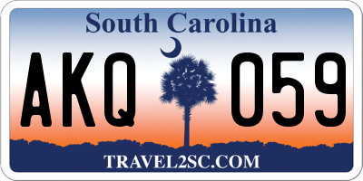 SC license plate AKQ059