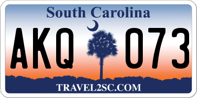 SC license plate AKQ073