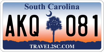 SC license plate AKQ081